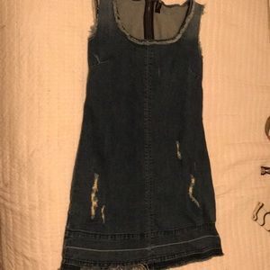 Denim mini dress